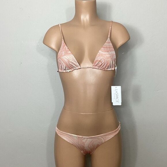 New. L*SPACE metallic swirl bikini set. Retails $198 small - Picture 2 of 16